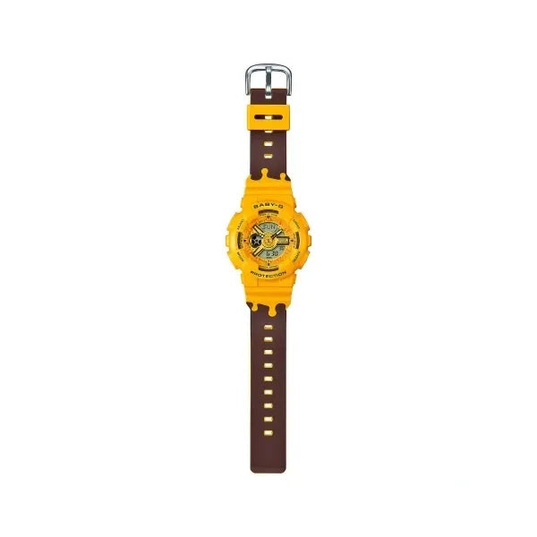 Casio G-Shock BA-110XSLC-9A férfi sárga ütésálló karóra, 100 m vízálló LED