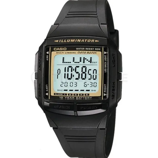 Casio DB-36-9A férfi digitális karóra, LED világítás, 5 alarm, WR50