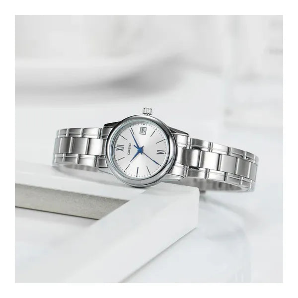 Casio női karóra LTP-V002D-7B3UDF ezüst, 25 mm, rozsdamentes acél