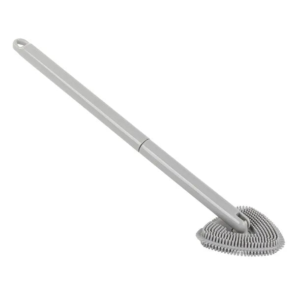 Szilikon falra szerelhető WC-kefe tartóval, 33 cm, szürke/fehér