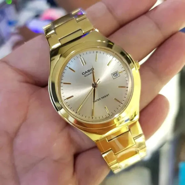 Casio MTP-1170N-9A uniszex arany rozsdamentes acél karóra, 41 mm