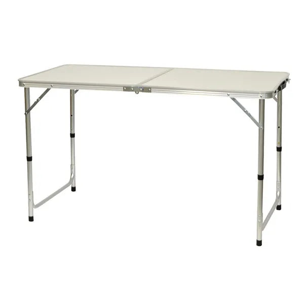Összecsukható alumínium kempingasztal szett 120×60 cm 4 székkel bőröndben