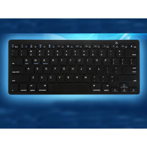 Vezeték nélküli Bluetooth mini billentyűzet, 78 lapos gomb, PC/iPad/Mac, fekete