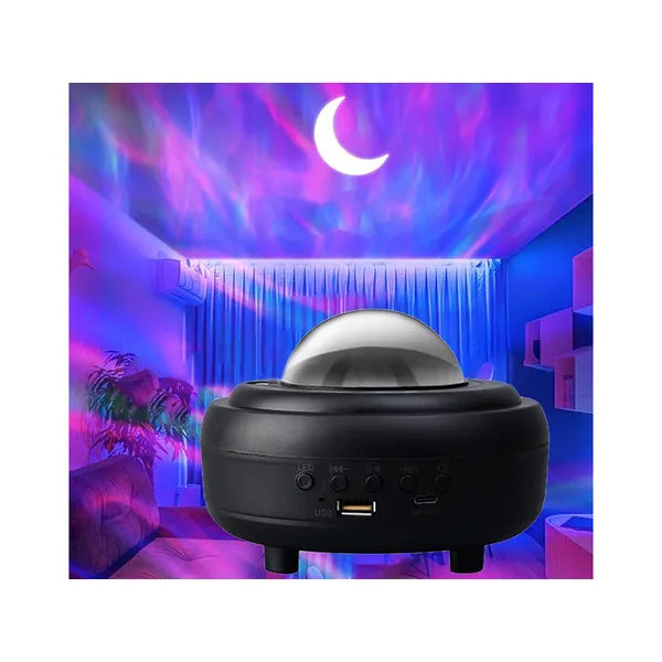 LED csillag- és sarki fény projektor éjjeli fény Bluetooth hangszóróval