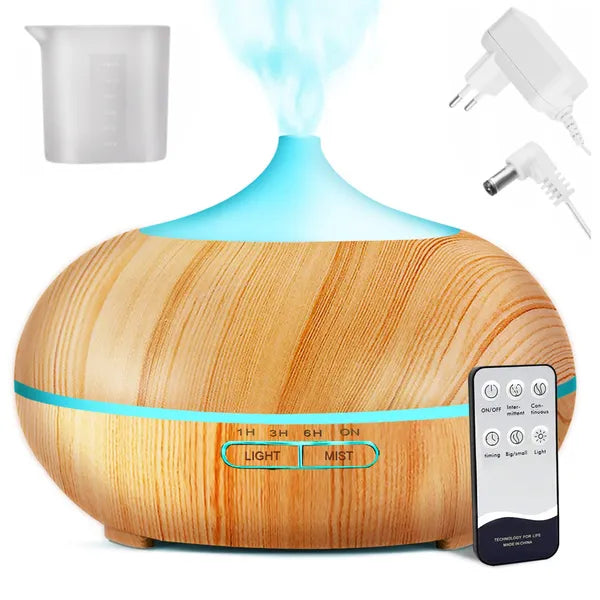 Ultrahangos 300 ml aromadiffúzor és párásító RGB fénnyel, időzítővel