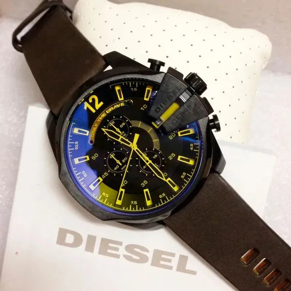 Diesel DZ4401 férfi karóra, 51 mm, barna bőrszíj, WR100