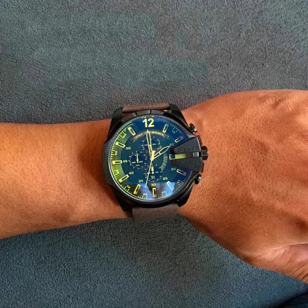 Diesel DZ4401 férfi karóra, 51 mm, barna bőrszíj, WR100