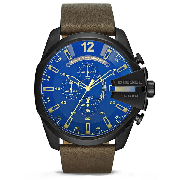 Diesel DZ4401 férfi karóra, 51 mm, barna bőrszíj, WR100