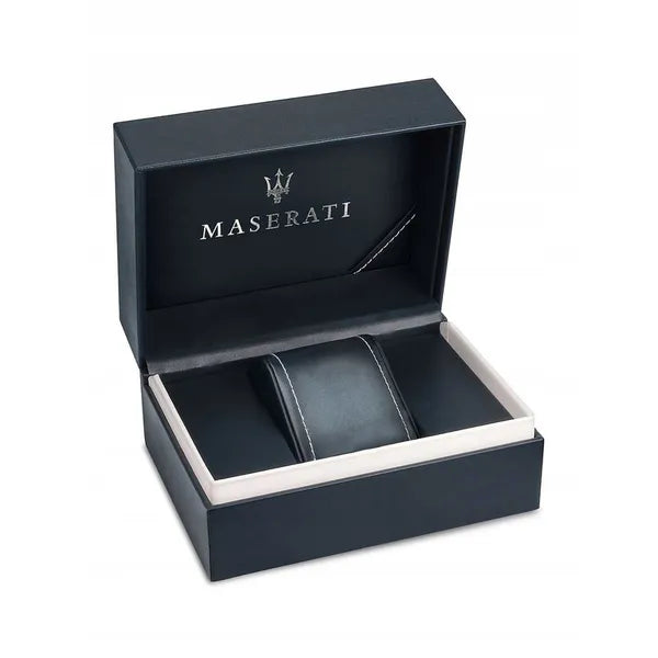 Maserati Successo férfi karóra, 44 mm, kvarc, acél, 10 ATM, kék számlap
