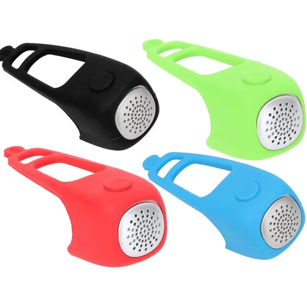 Elektromos kerékpárkürt 120 dB, vízálló, 3 hangmód, CR2032, kormányra