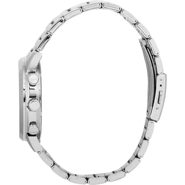 Casio MTP-E510D-1A2 férfi karóra, acél szíj, fekete számlap, WR50