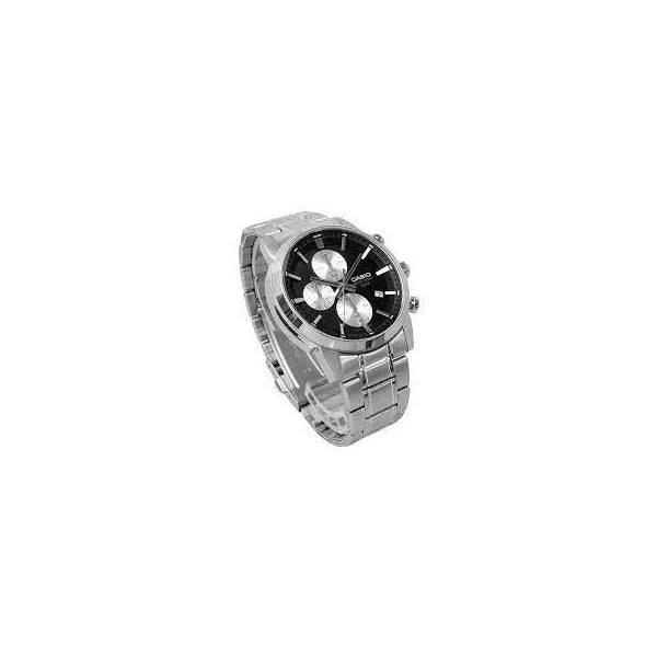 Casio MTP-E510D-1A2 férfi karóra, acél szíj, fekete számlap, WR50