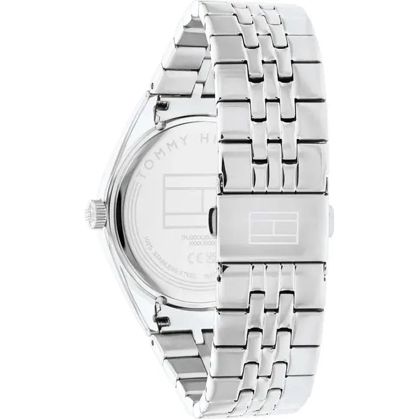 Tommy Hilfiger női óra, rozsdamentes acél, 38 mm, rózsaszín számlap, WR30