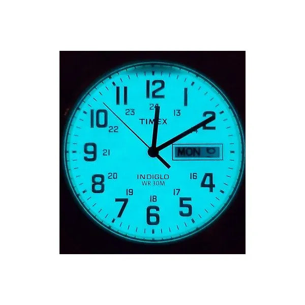Timex Expedition Scout férfi karóra, zöld bőrszíj, fekete 40 mm WR50