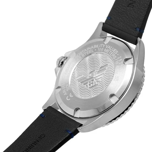Emporio Armani AR11516 férfi búváróra kék számlap, ezüst tok, WR100