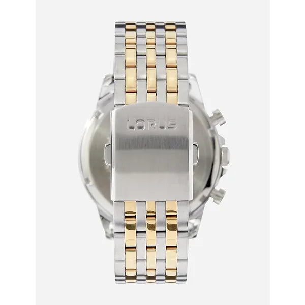 Lorus férfi kronográf karóra, ezüst-arany, 43 mm, WR100