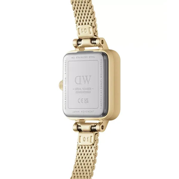 Daniel Wellington Quadro Mini női karóra, 15 mm, arany/fekete