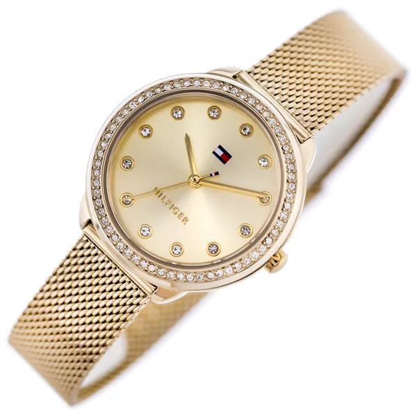 Tommy Hilfiger 1782699 Demi női arany acél karóra, 33 mm, cirkónia