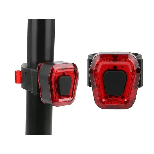 14 LED-es USB-ről tölthető kerékpár hátsó lámpa, piros fény