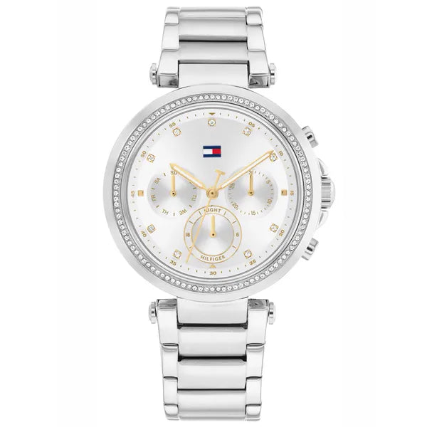 Tommy Hilfiger Emily női karóra, 38 mm, ezüst nemesacél, WR50