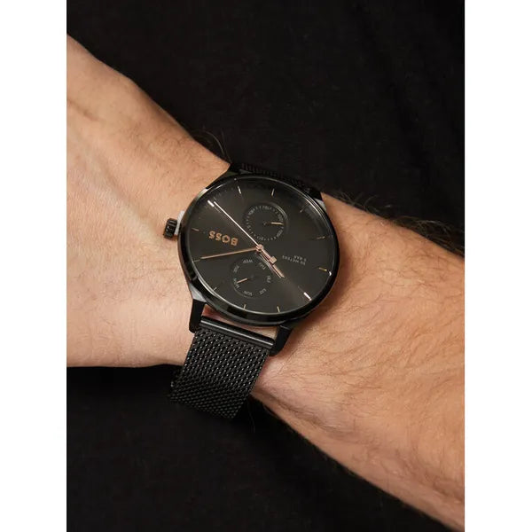 Hugo Boss Tyler 1514105 férfi karóra, fekete acél, WR50