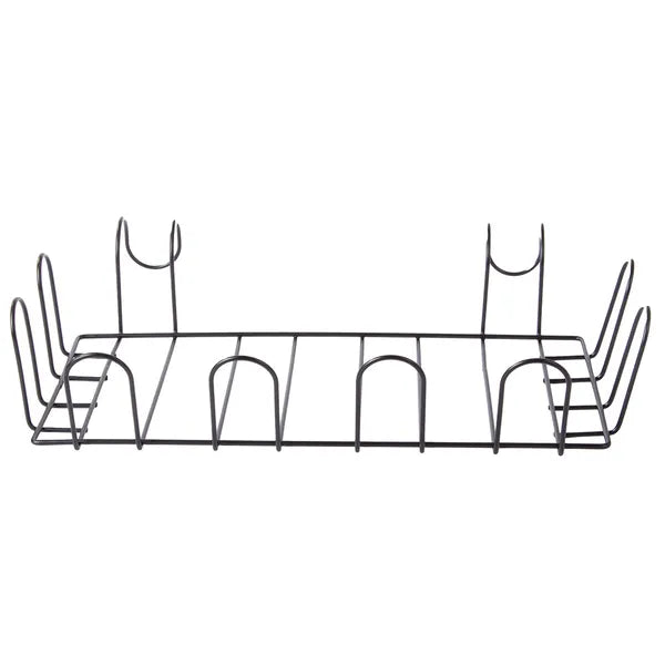 Fém függő konyhai kosár 46×31×9,5 cm radiátorra/pultra akasztható fekete/fehér