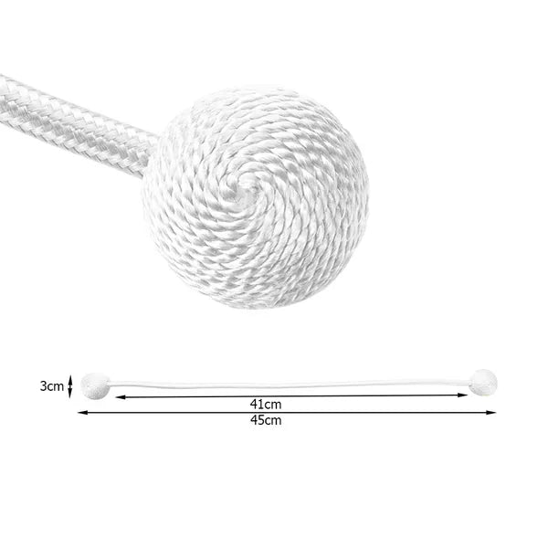 Mágneses függönycsipesz szett, fehér, 45 cm, 2 db