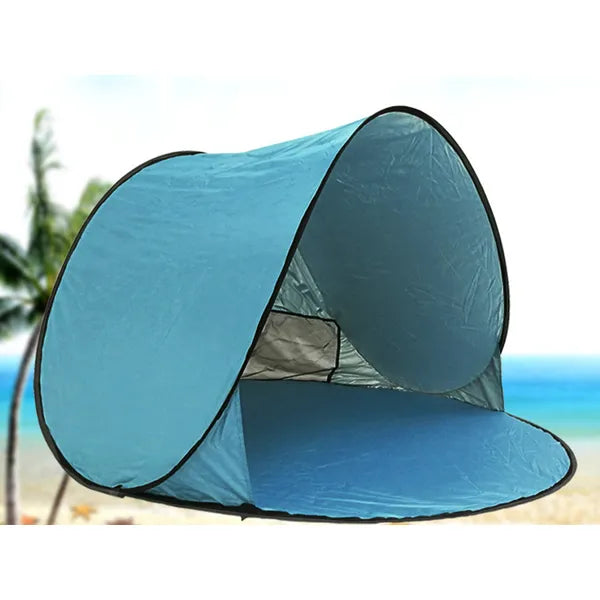 Pop-up önfelálló UV-szűrős strand sátor 150×150×90 cm, kék