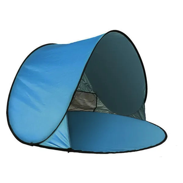 Pop-up önfelálló UV-szűrős strand sátor 150×150×90 cm, kék