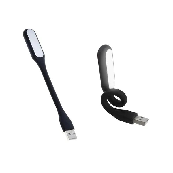 Szilikon rugalmas USB LED lámpa laptophoz – 6 erős LED, fekete, 16,7 cm