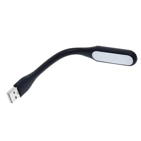 Szilikon rugalmas USB LED lámpa laptophoz – 6 erős LED, fekete, 16,7 cm