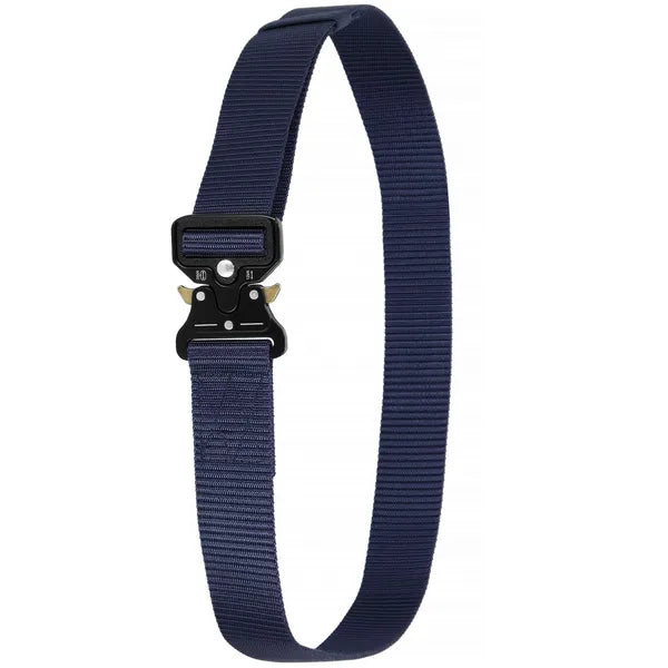 Taktikai nylon öv QR fém csattal, 125 cm, sötétkék