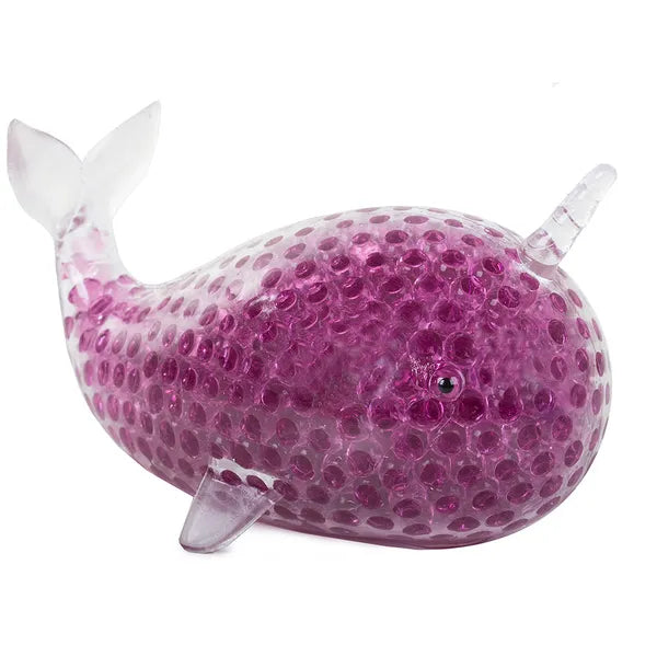 Antistressz gélgolyós delfin squishy labda, lila, 13 cm