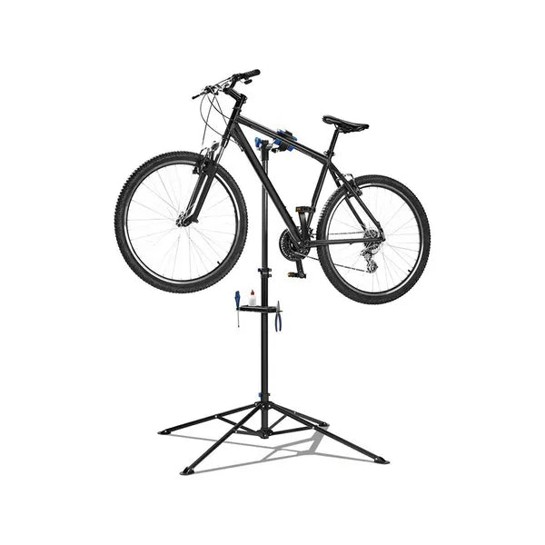 Kerékpár szervizállvány állítható karral, mágneses tálcával, 30 kg