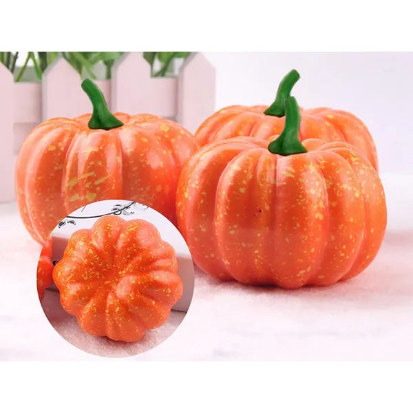 Műanyag polisztirol dísztök 9×7 cm, narancs, beltéri-kültéri Halloween dekor