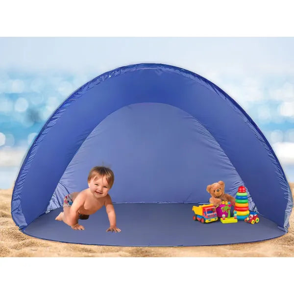 Önfelálló nagy kék strandsátor UV-védelemmel