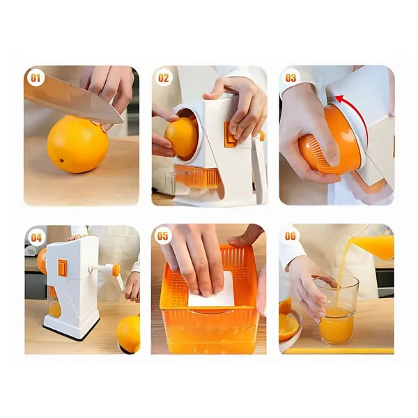 Kézi citrusfacsaró 500 ml tartállyal, szűrővel narancs-citromhoz