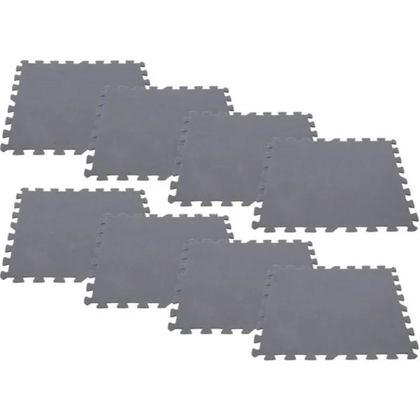 INTEX habszivacs puzzle medence alátét, szürke, 50×50 cm, 8 db, 1,9 m²
