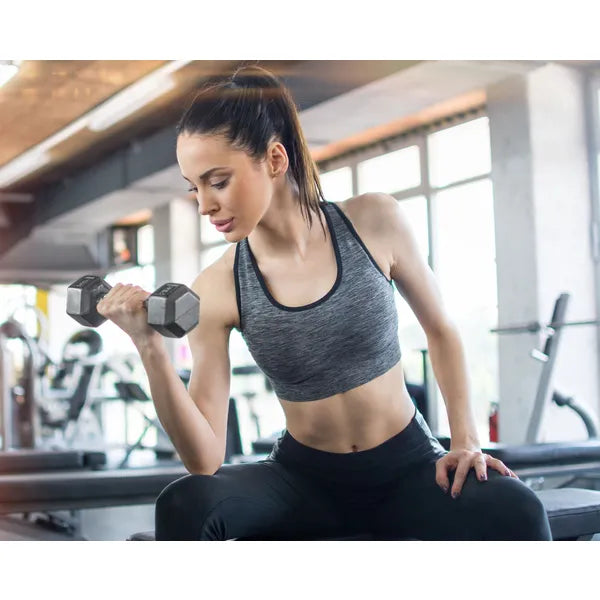 Hatszögletű kézisúlyzó készlet 2×1 kg, szürke, csúszásmentes markolattal