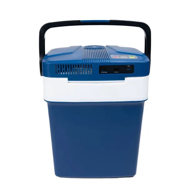 Hordozható autós hűtő-fűtő láda 29 l 12V/230 V ECO mód kék