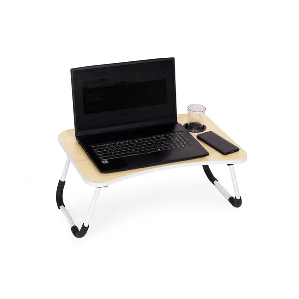 Összecsukható laptop állvány tálca 60x40 cm, lámpával és ventilátorral