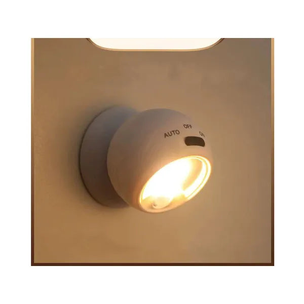 LED COB 360° mozgásérzékelős, elemes, mágneses éjjeli lámpa