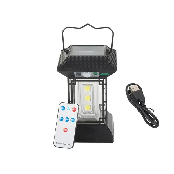 Napelemes 60 LED COB lámpa 1200 lm, mozgás/alkonyérz., USB-C, 5 mód, táv.