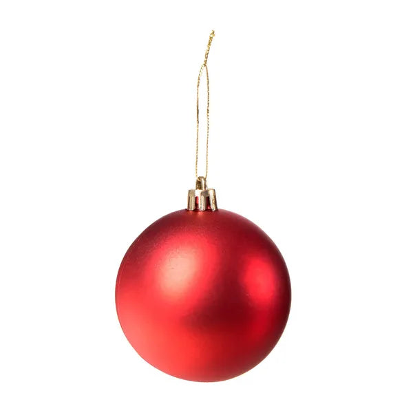 Törhetetlen karácsonyi gömbkészlet 101 db, 3-6 cm, piros-arany