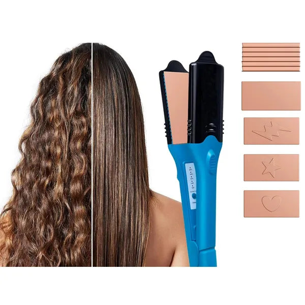 5 az 1-ben hajsimító és hullámosító cserélhető mintás lapkákkal 140-220°C