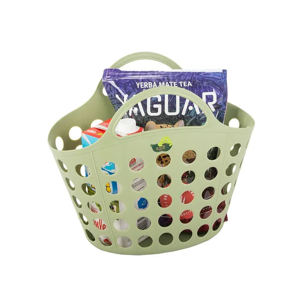 Műanyag bevásárlókosár 12 l ergonomikus fogantyúval, piknikre is