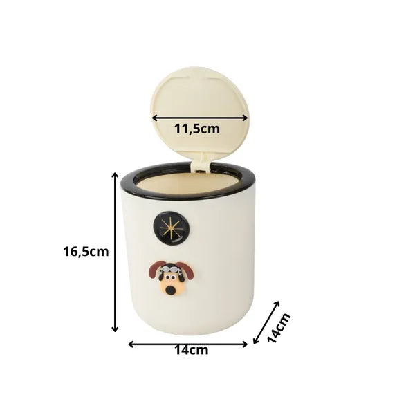 Mini kutyás szemetes 2 l zsáktartóval gyerekszobába