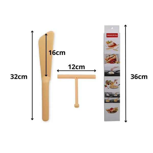 Palacsinta spatula felcsukható hengerrel, hőálló nylon, sárga