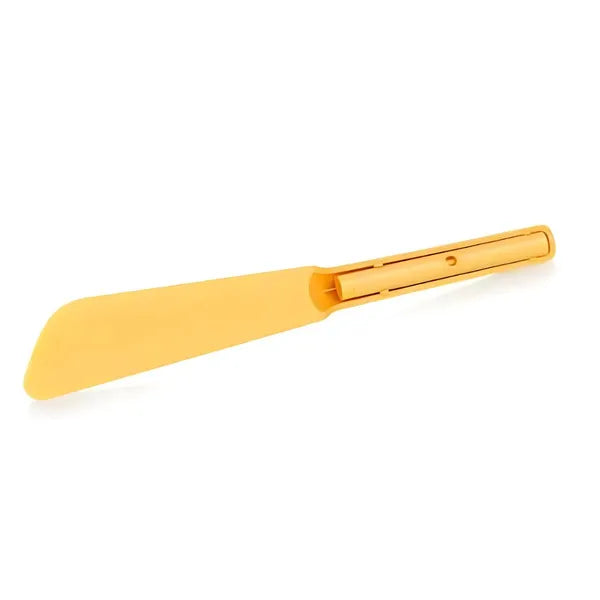 Palacsinta spatula felcsukható hengerrel, hőálló nylon, sárga