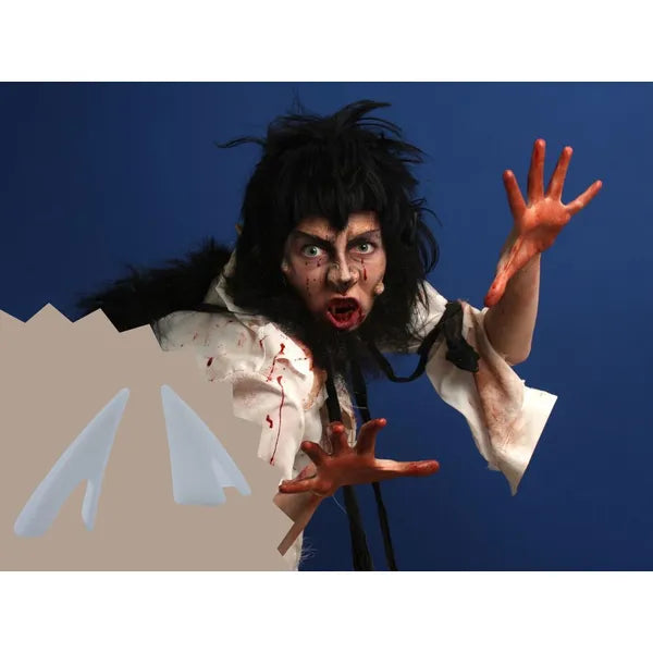 Vámpír–farkasember jelmezkészlet műagyarakkal és művérrel